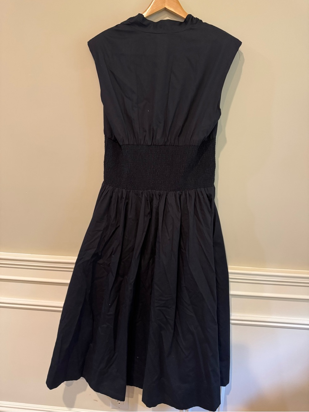 Anthropologie Black Midi Dress with Gold Zip size XL - Picture 5 of 5